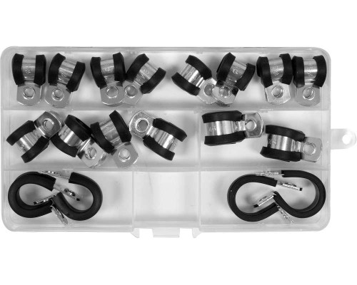 Набір металевих і гумових затискачів 18 шт. сталь оцинкована YATO YT-067833