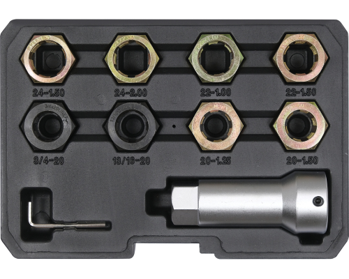 Комплект для ремонту пошкодженої різьби напівосей, 10 шт. YATO YT-17605