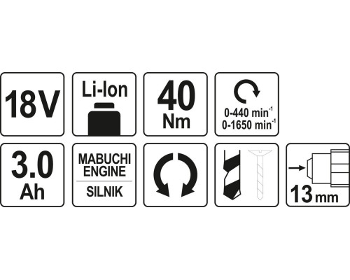 Акумуляторний дриль-шурупокрут YATO YT-82784