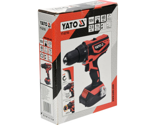 Акумуляторний двошвидкісний шуруповерт YATO YT-82780