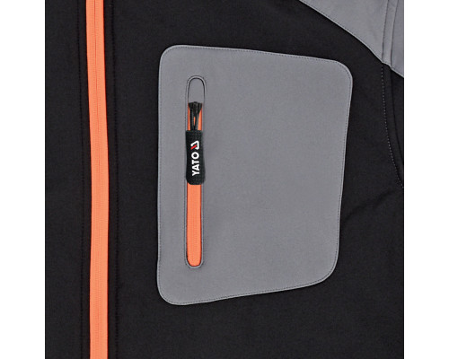 Куртка SoftShell чорно-сіра YATO YT-79533 розмір XL