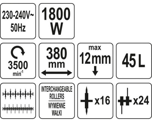 Електрична газонокосарка 1800 Вт YATO YT-84840
