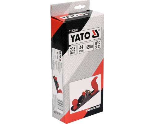 Рубанок ручний по дереву 235 мм YATO YT-62900