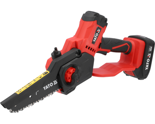Акумуляторна ланцюгова пилка 7" 18В з акумулятором та зарядним пристроєм YATO YT-828133