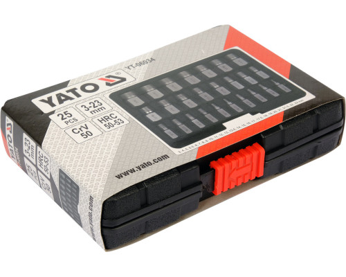 Набір знімачів для пошкоджених внутрішніх гвинтів 25 ел YATO YT-06034