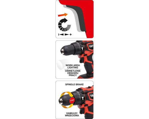 Акумуляторний двошвидкісний шуруповерт YATO YT-82780
