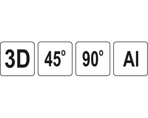 3D алюмінієвий просторовий кут YATO YT-70796