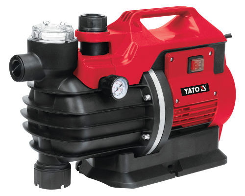 Садовий насос 850 Вт з фільтром та манометром YATO YT-85363