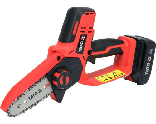 Електрична ланцюгова пилка 4" + Акумулятор 18В 2Ач + Зарядний пристрій YATO YT-828135