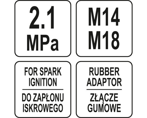 Компресометр для бензинових двигунів YATO YT-73011