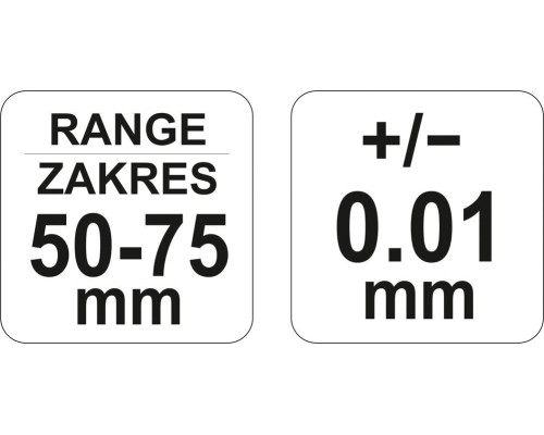 Мікрометр 50-75 мм YATO YT-72302