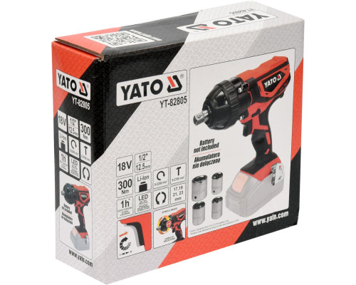 Гайковерт ударний акумуляторний YATO YT-82805