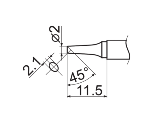 Активне жало для паяльника T12 BC2 YATO YT-82496
