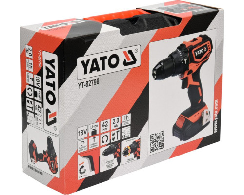 Акумуляторний ударний дриль-шурупокрут YATO YT-82796