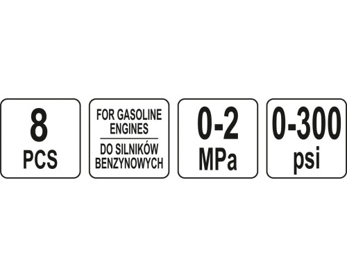 Компресометр для бензинових двигунів 0-2 МПа YATO YT-73022