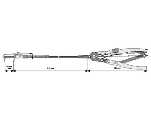 Щипці для затискних хомутів з тросом YATO YT-0653