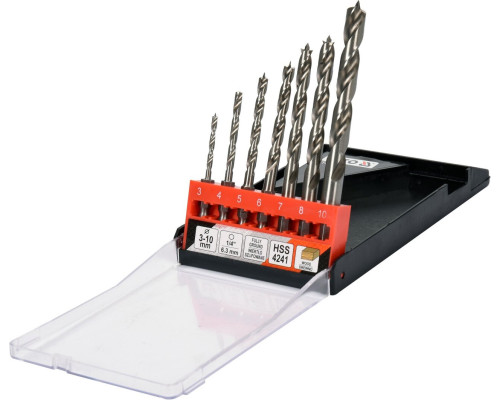 Набір спіральних свердел по дереву 3-10 мм YATO YT-33873