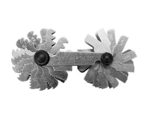 Гребінка шаблону метричної різьби 60°, 025 - 6,0 мм. I WHITWORTH 55°, 4 - 62 BSW, 52 шаблону yato YT-29984