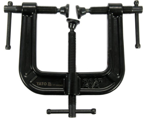 Гвинтовий затиск 62x62 мм YATO YT-64242