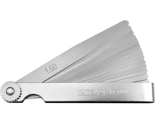 Набір щупів для вимірювання зазорів 0.02-1 мм YATO YT-7220