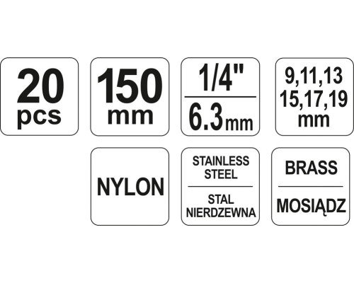 Йоржі для чищення гнізд свічок запалювання і форсунок YATO YT-08195