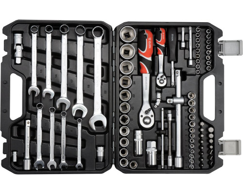 Набір інструментів з ключами 82 ел. YATO YT-12691