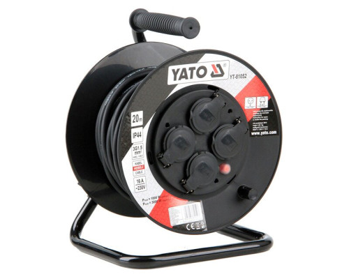 Подовжувач на котушці 20 метрів YATO YT-81052