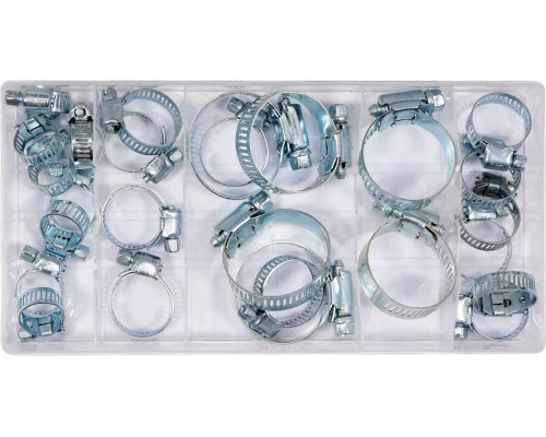 Гвинтові затискачі для труб та шлангів різних розмірів YATO YT-06782