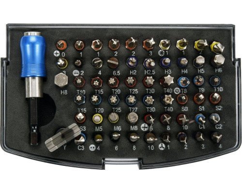 Набор бит с держателем 1/4" 59 предметов YATO YT-04624