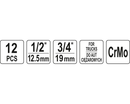 Набір ударних штифтових ключів YATO YT-10655