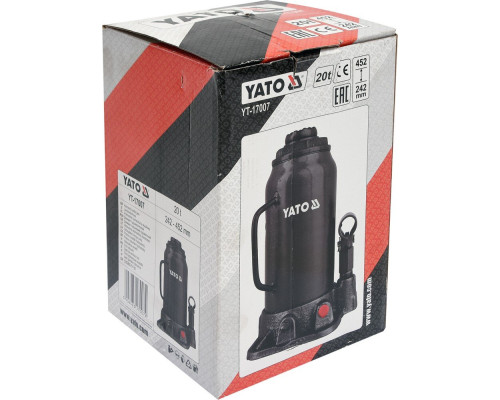 Пляшковий домкрат 20 тонн YATO YT-17007