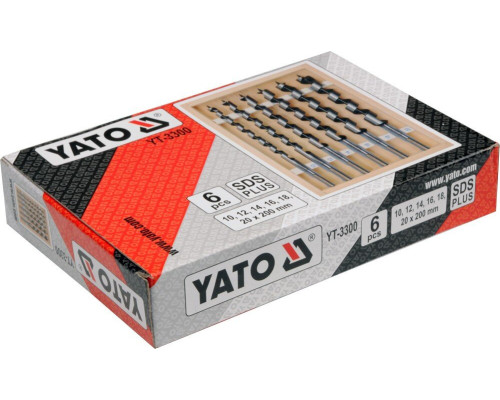 Спіральні свердла по дереву для перфоратора SDS+ YATO YT-3300