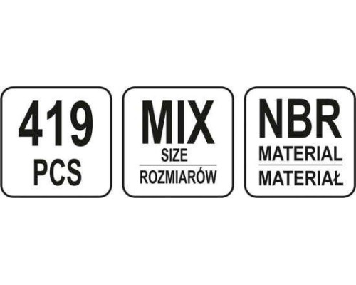 Гумові ущільнювальні кільця 419 шт YATO YT-06876
