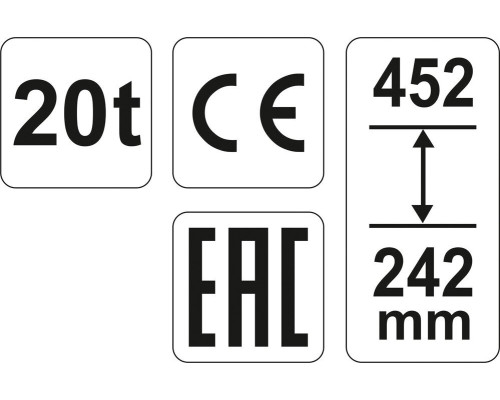 Пляшковий домкрат 20 тонн YATO YT-17007