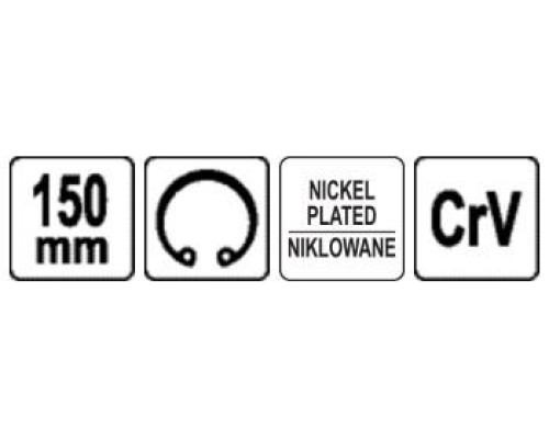 Знімач вигнутий для внутрішніх стопорних кілець YATO YT-2143