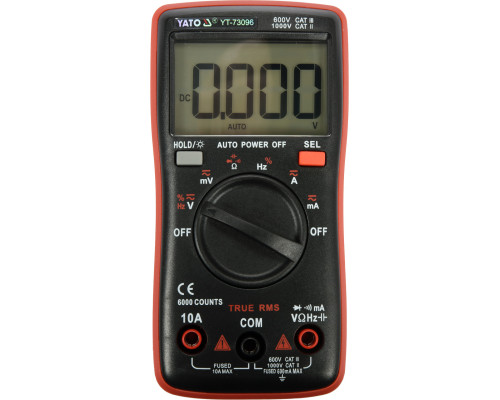 Цифровий мультиметр з РК-дисплеєм YATO YT-73096