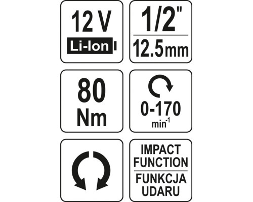 Безщіткова акумуляторна тріскачка YATO YT-829021