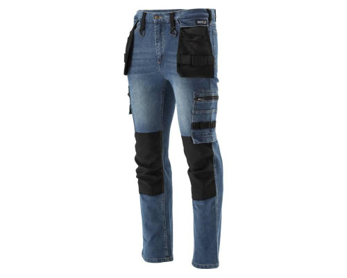 Робочі штани еластичні джинсові темно-сині YATO YT-79051 розмір M