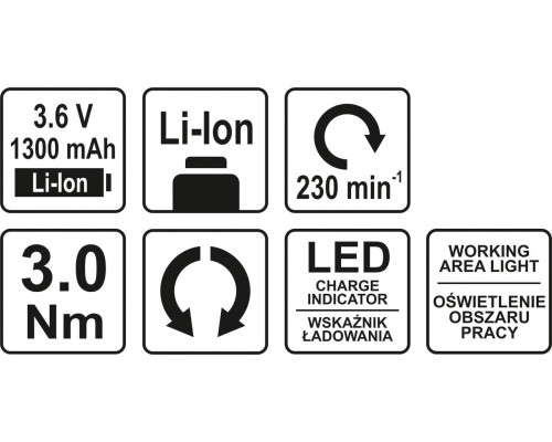 Викрутка акумуляторна 3,6 вольт YATO YT-82760