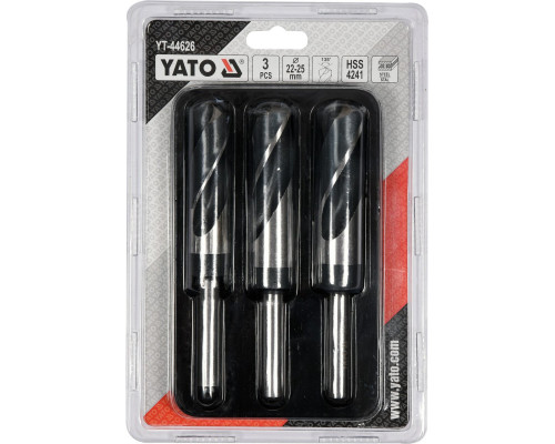 Набір свердел по металу 3 шт 22-25 мм YATO YT-44626