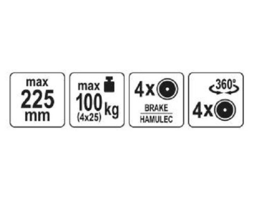 Мобільна підставка для коліс YATO YT-55691