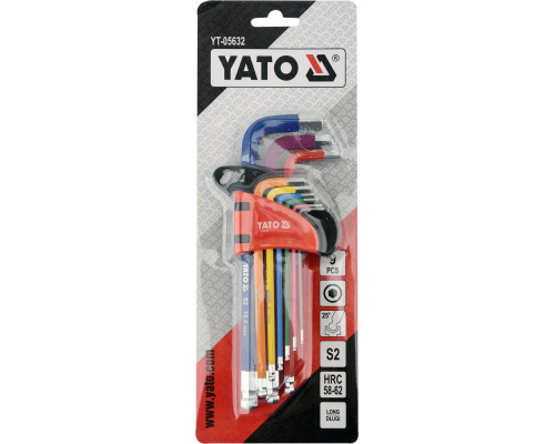 Набор шестигранных ключей 9 эл YATO YT-05632