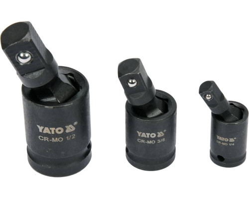 Комплект ударних з'єднань 1/4", 3/8", 1/2" YATO YT-10643