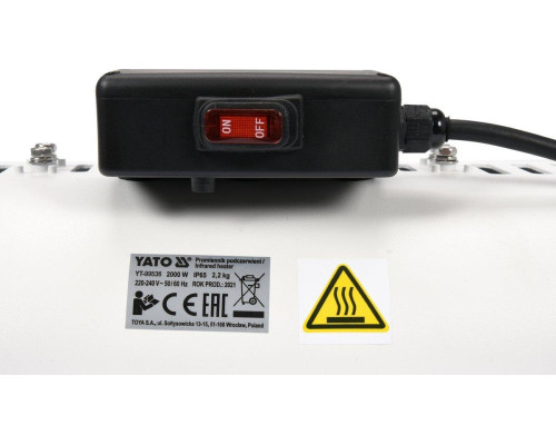 Інфрачервоний обігрівач з низьким рівнем відблисків YATO YT-99536