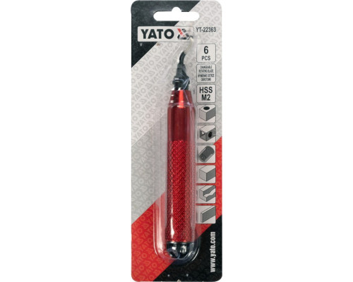 Зачищувач задирок + 5 запасних лез YATO YT-22363