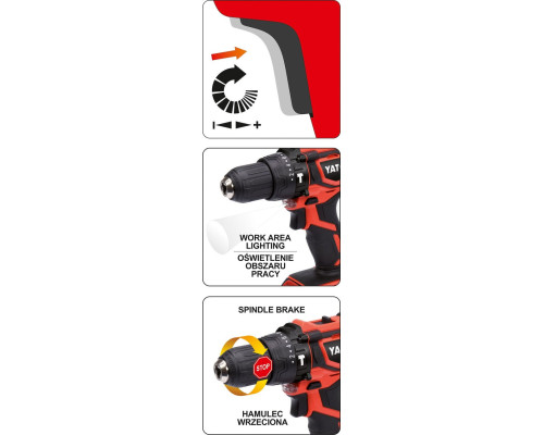 Дрель-шуруповерт аккумуляторный YATO YT-82781