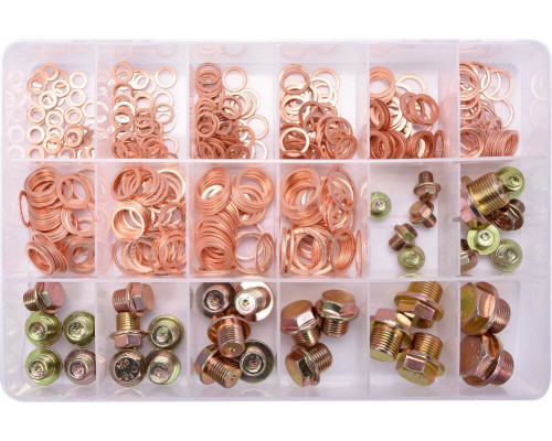 Набір з 534 мідних шайб 6-20мм і заглушок YATO YT-06864