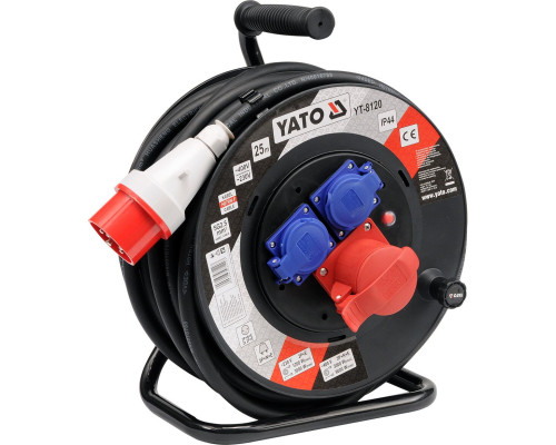 Подовжувач на котушці 25 метрів YATO YT-8120