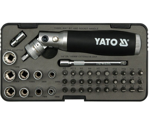 Набір біт для шуруповерта з тріскачкою YATO YT-2806