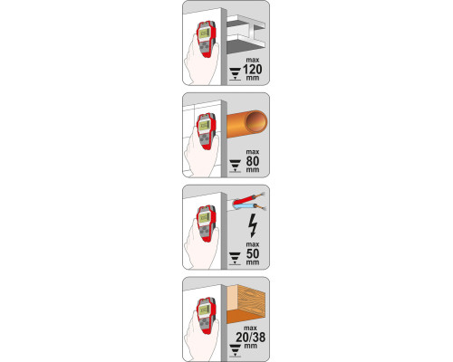 Вологомір профілів і струмоведучих проводів 4 в 1 YATO YT-73138